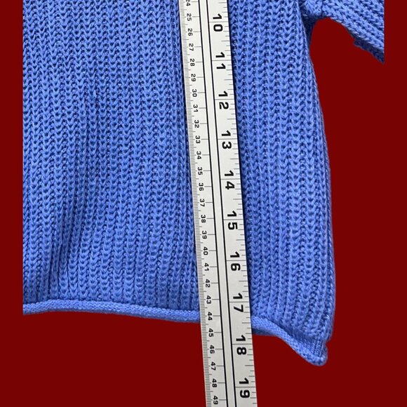 Wild Fable - Women's Ribbed Knit Crop Sweater Long Sleeve Crew Neck - Blue - XS - Picture 3 of 13